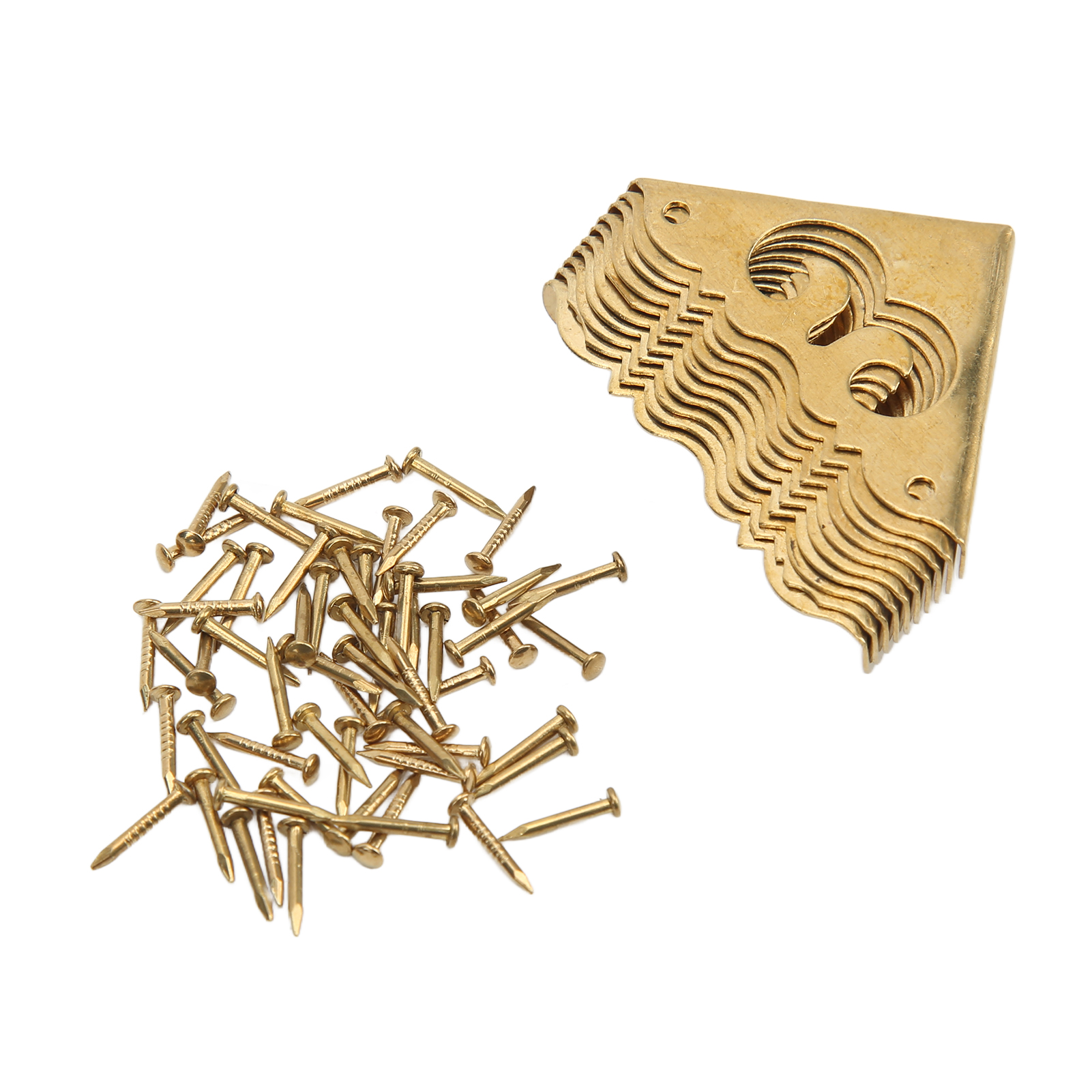 Set Mit 10 Eckenschützern Aus Metall, Elegantes Vintage-design, Vielseitig Und Langlebig, Aus Messing, Für Schachteln Und Koffer.