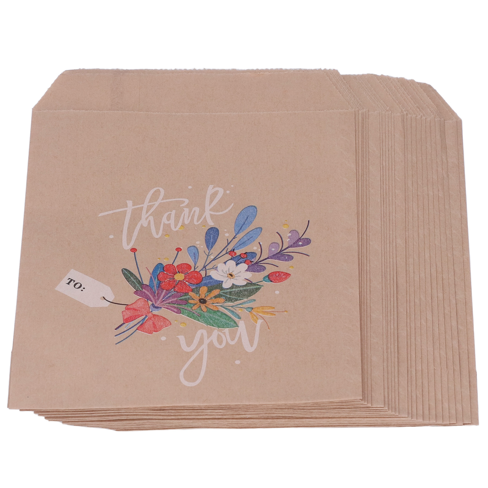 Set Mit 2 Geschenktüten Aus Kraftpapier Mit Cartoon-motiv. Vielseitig Verwendbare Braune Kraftpapiertüten Für Partys Und Blumensträuße.