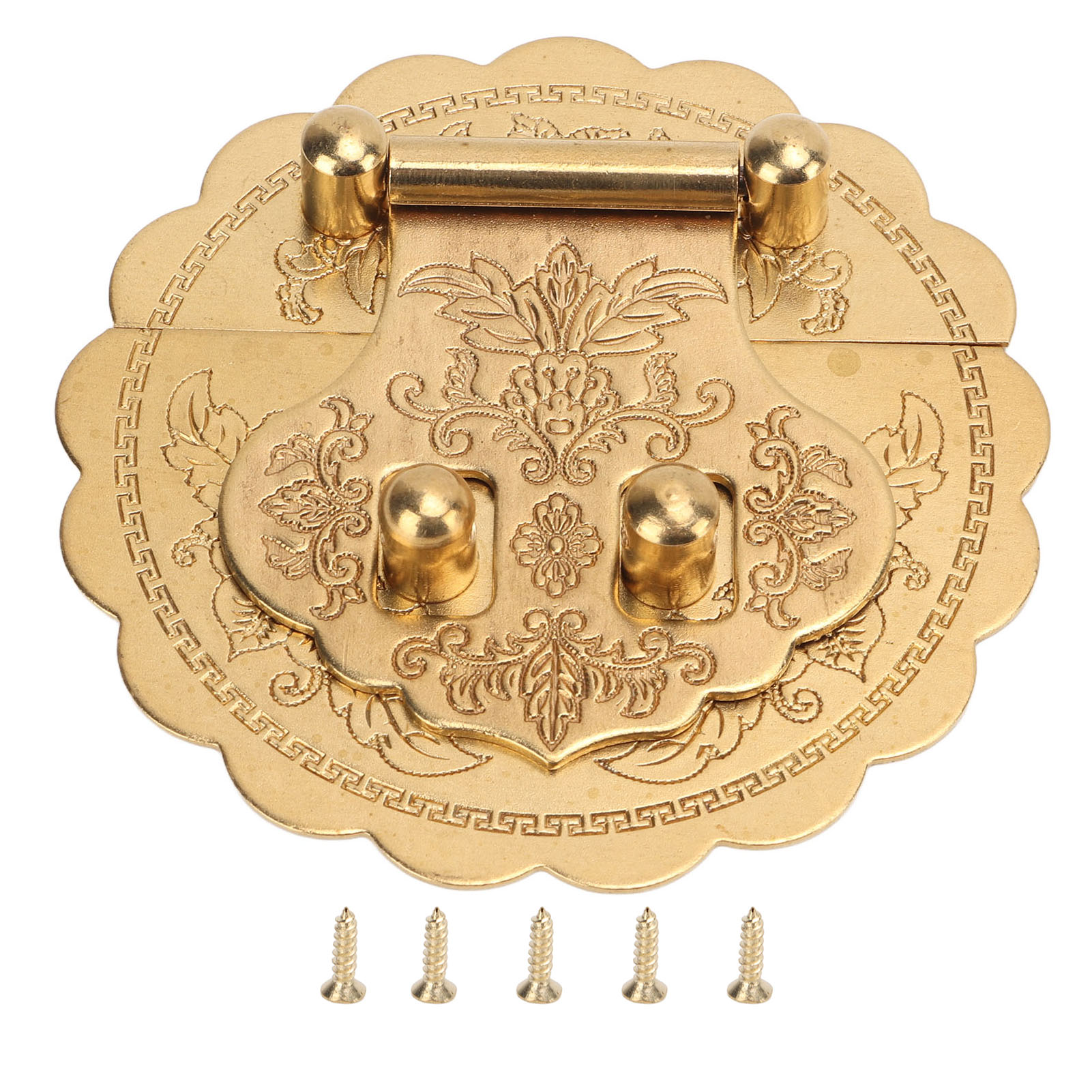 Schnallenverschluss Aus Messing, Retro-stil, 8 Cm Durchmesser, Rostfrei, Für Schrank Oder Holzkiste