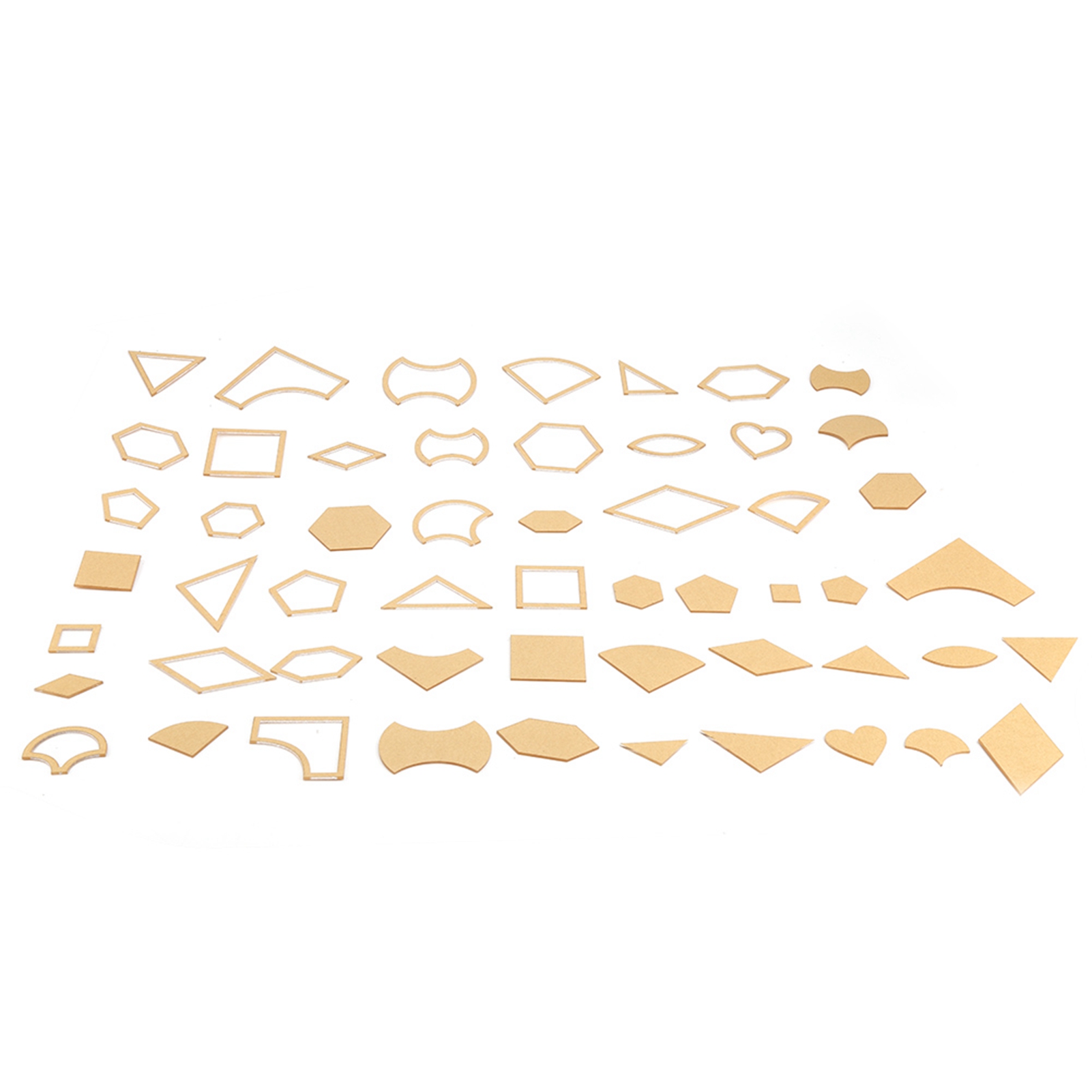 Set Mit 54 Transparenten Acryl-schablonen Für Lederarbeiten, Quilten Und Nähen. Diy-werkzeug.