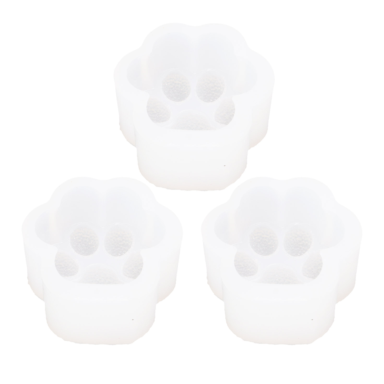 Set Mit 3 Silikonformen In Katzenpfotenform. Hochelastische Silikonform, Ideal Zum Backen, Herstellen Von Halsketten Und Schlüsselanhängern.