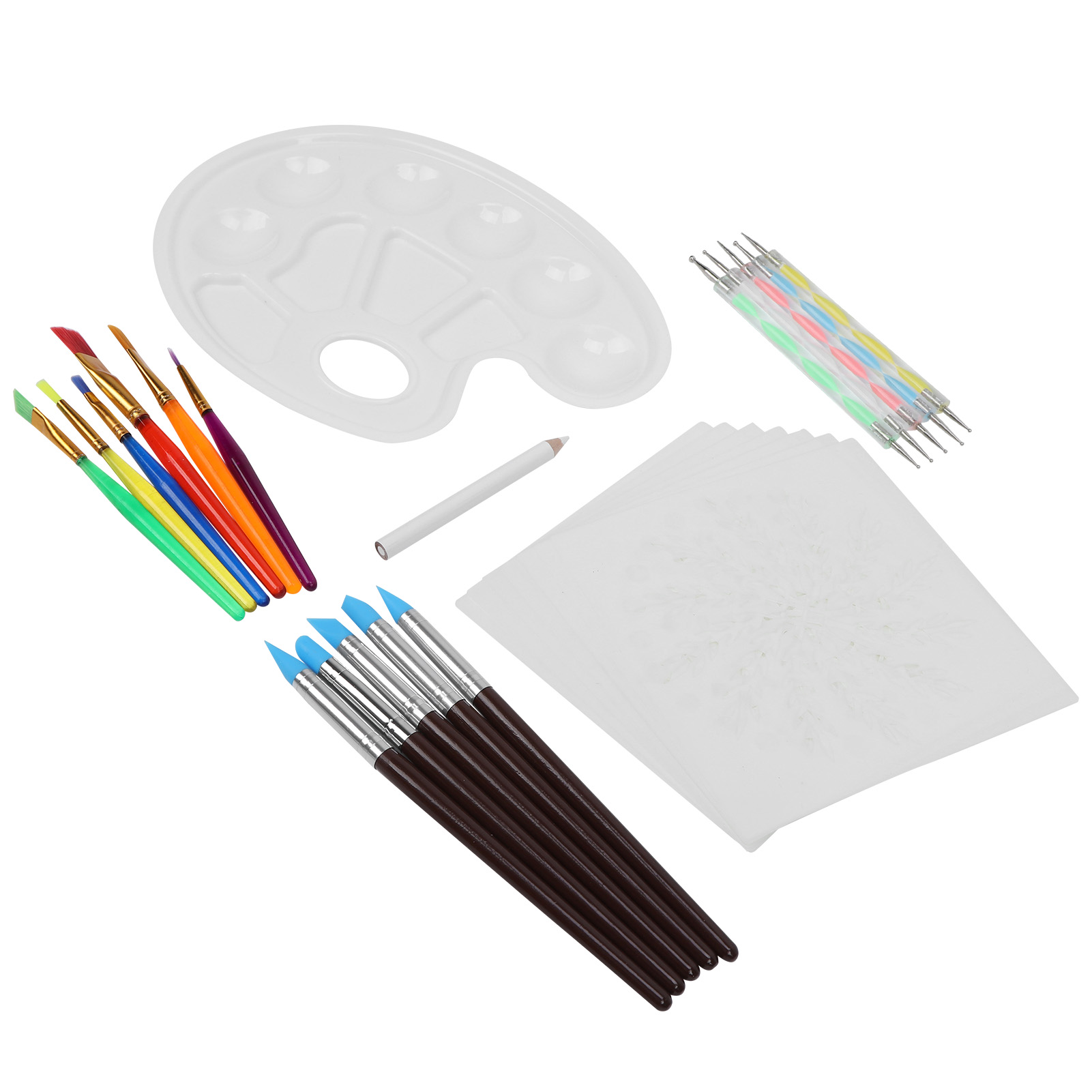 Set Mit 27 Mandala-punktierwerkzeugen Für Farbmalerei, Schablonen Für Keramik Und Kunst.
