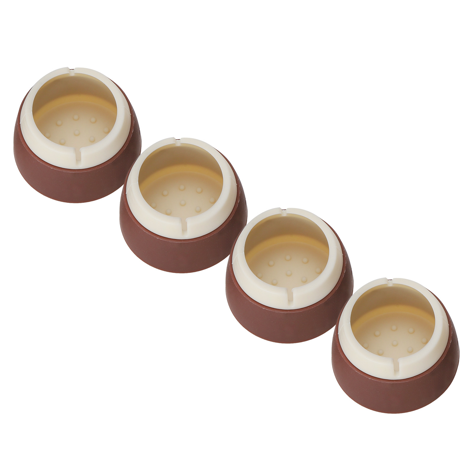 Set Mit 4 Runden, Rutschfesten Silikon-möbelgleitern, 3,3 X 4 X 4 Cm, Für Stuhl- Und Tischbeine (kaffeefarbe)
