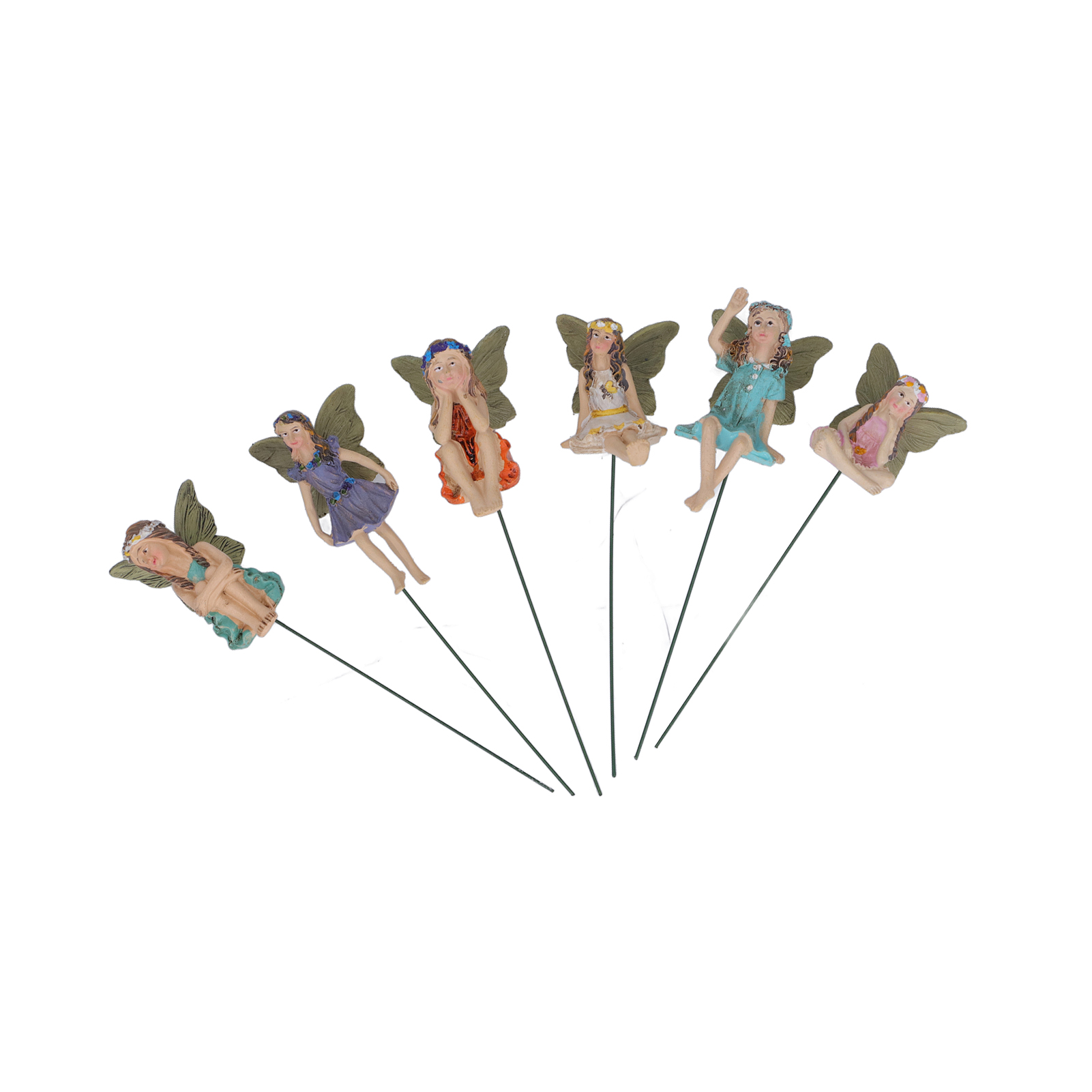 Set Mit 6 Miniatur-feenfiguren, Elfenstatuen, Dekoration Für Minigärten, Terrassen Und Blumentöpfe.