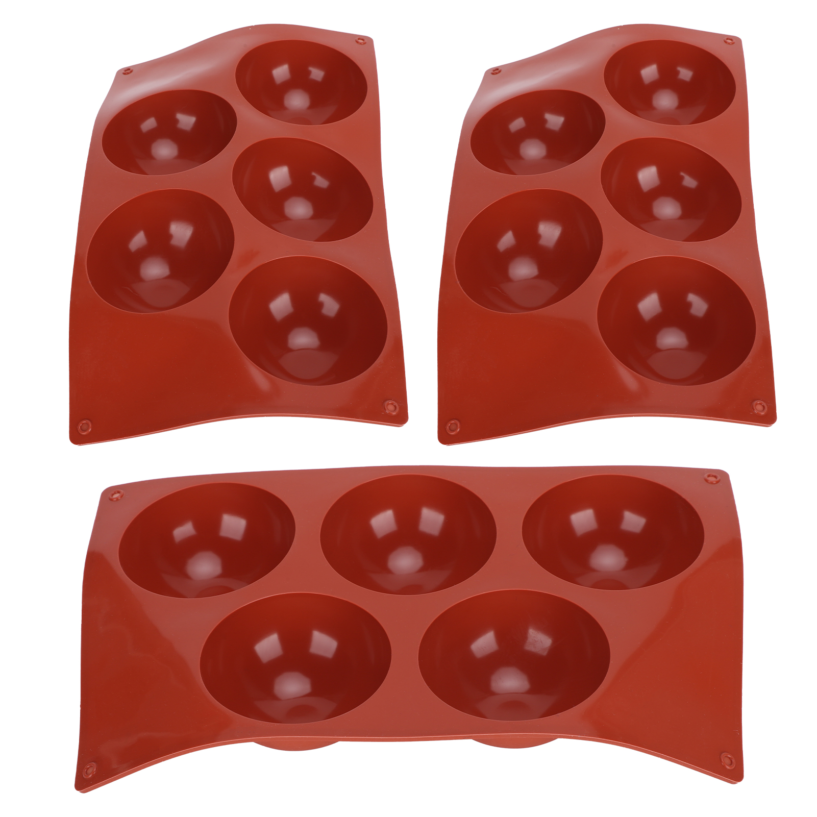 Silikon-halbkugelform (3er-set) Für Gebäck, Heiße Schokolade, Kuchen, Desserts, Gelees, Mousses Usw. - Modell L5 Halbkugel 84040