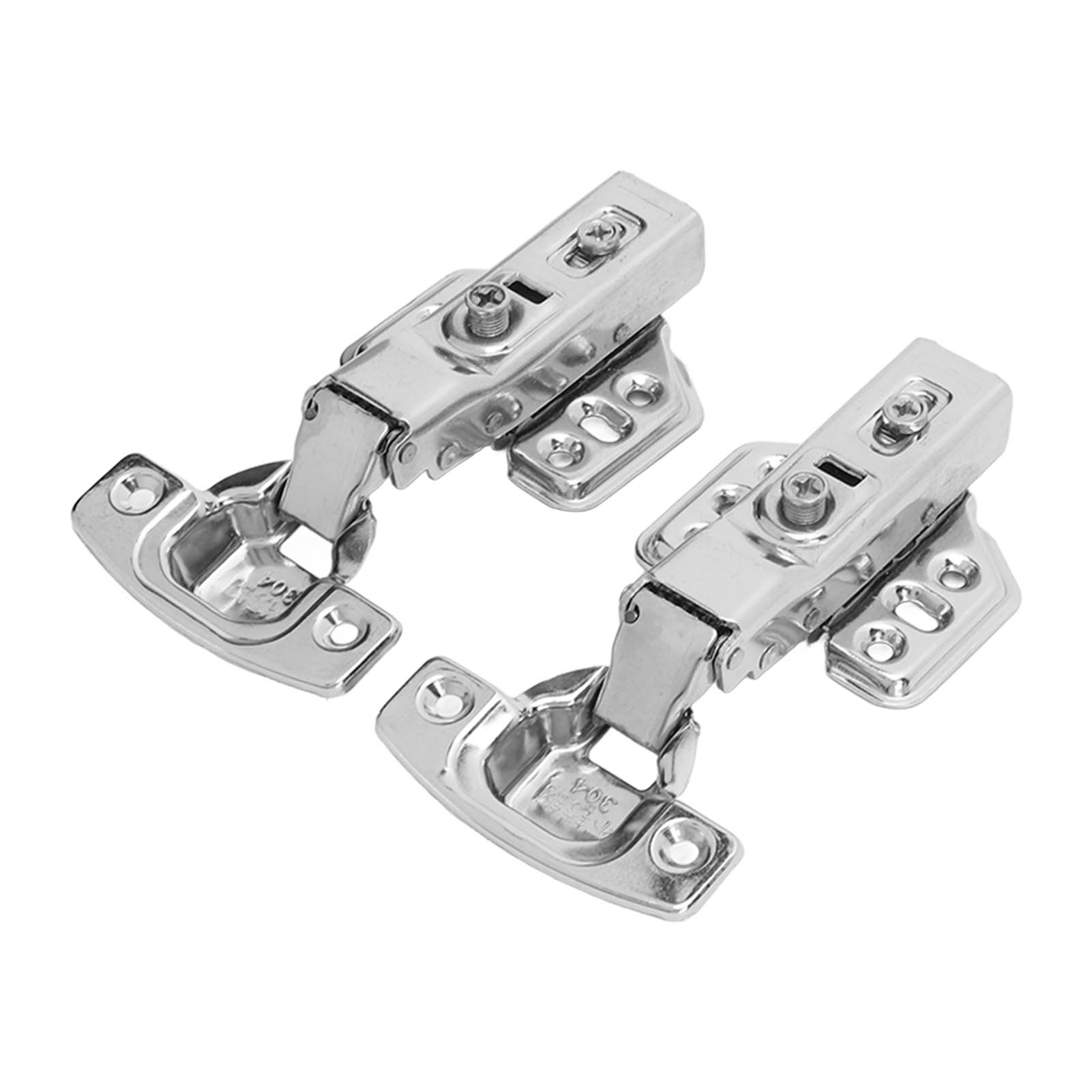 Mm Dicke Edelstahl-scharniere Für Schränke, Verstärkte Basis, Glänzend Galvanisierte Oberfläche, Für Küche Und Bad, Mittige Rundung.
