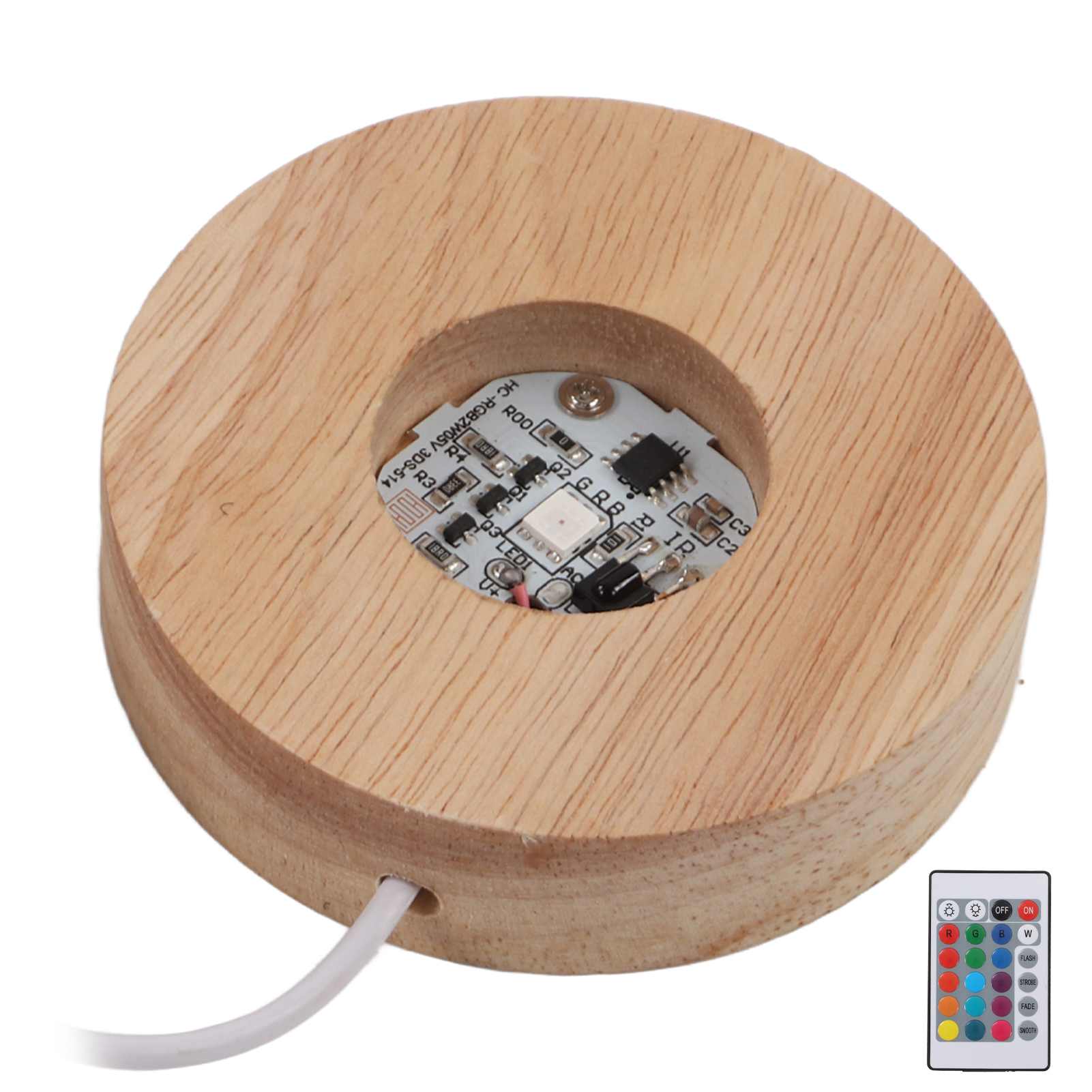 Umweltfreundlicher, Eleganter, Robuster Und Langlebiger Led-leuchtensockel Aus Holz Für Vielfältige Anwendungen. Farbiger Led-sockel.