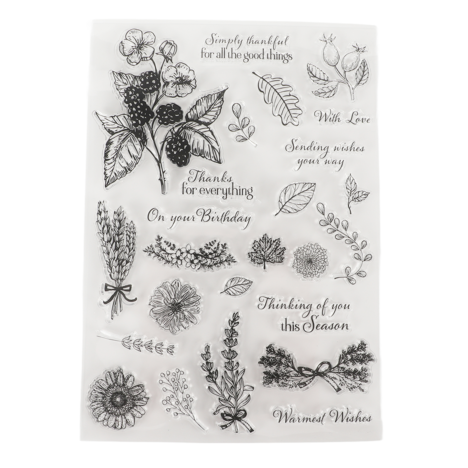 Transparente Stempel Mit Verschiedenen Motiven, Recycelbar, Zur Gestaltung Von Einladungen, Dekorationen Und Diy-karten.