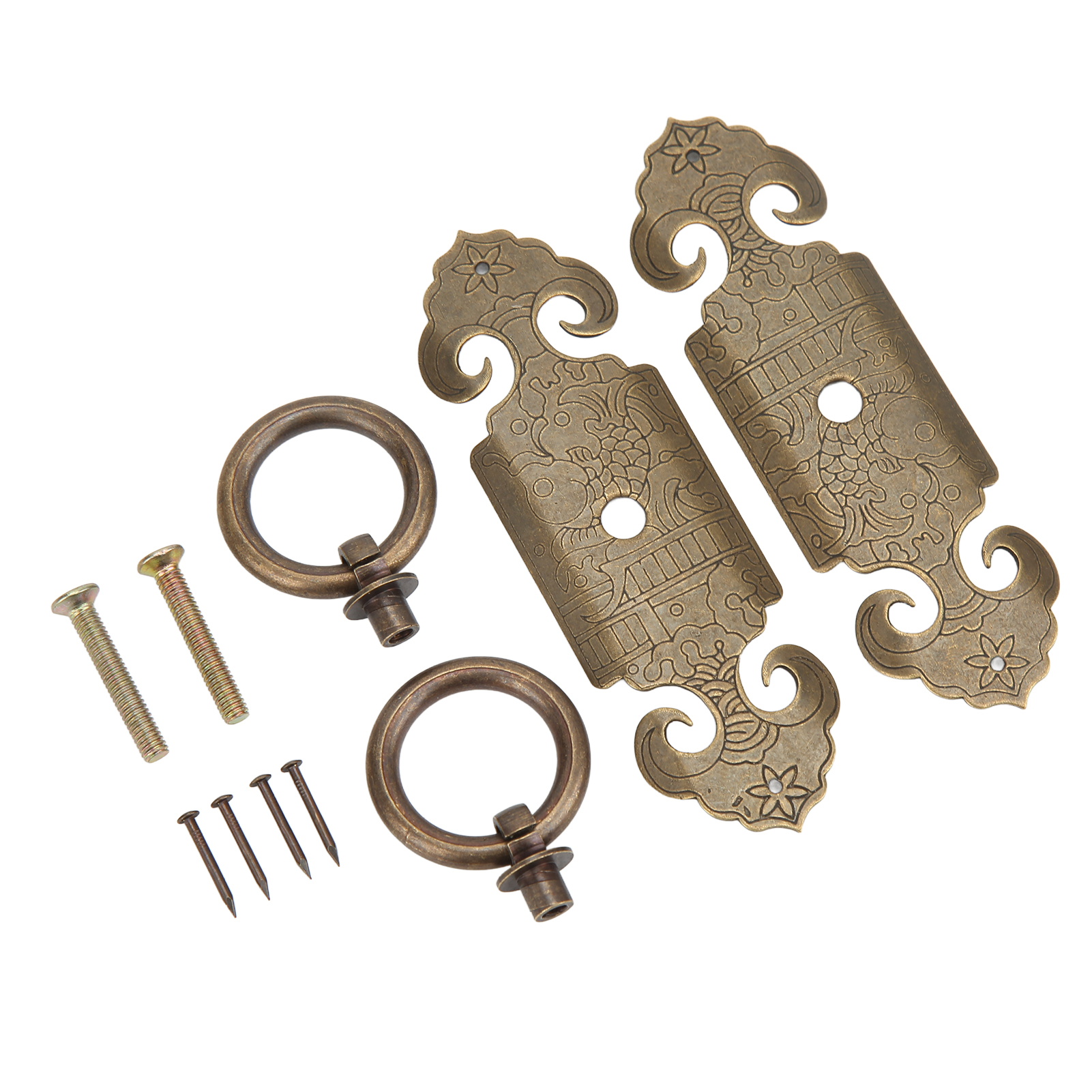 Set Aus 2 Robusten Und Langlebigen Vintage-schubladengriffen Aus Rostfreiem Messing Im Vintage-stil, Vielseitig Einsetzbar. Antike Messing-möbelgriffe.