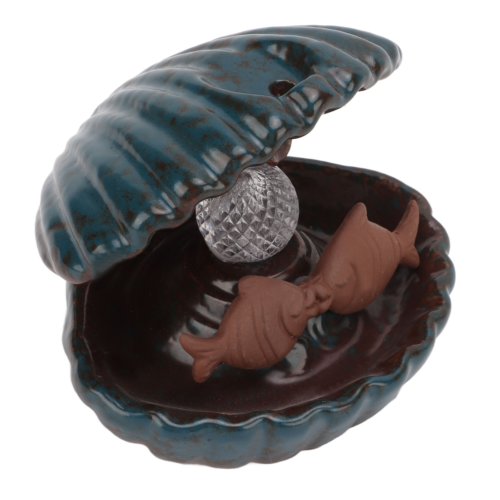 Muschelförmiger Räuchergefäß Im Europäischen Stil Mit Led-beleuchtung Zur Stresslinderung Und Inspirationsförderung. Rückfluss-räuchergefäß.