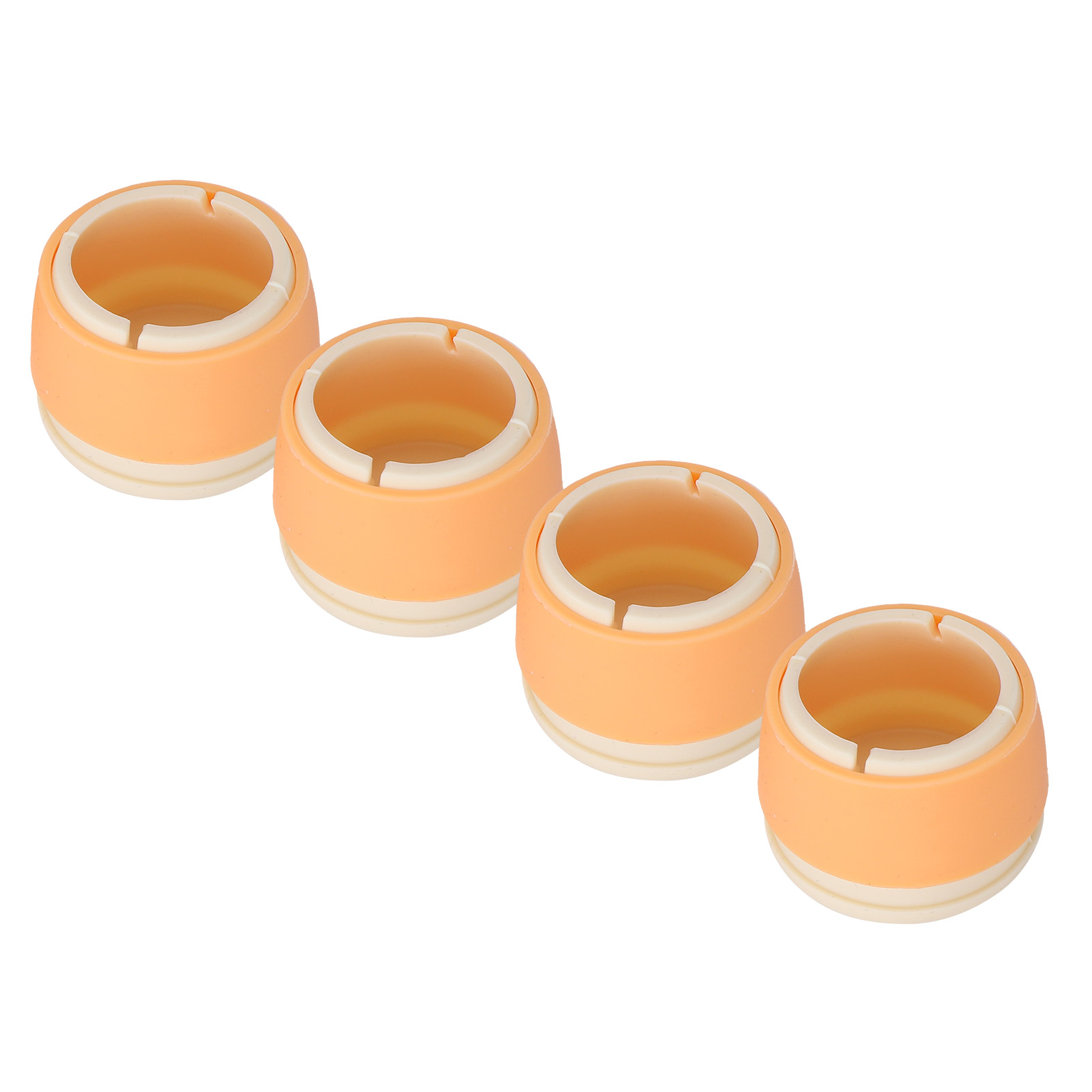 Set Mit 4 Runden, Rutschfesten Silikon-möbelgleitern Mit Den Maßen 3,3 X 4 X 4 Cm Für Stuhl- Und Tischbeine (orange)