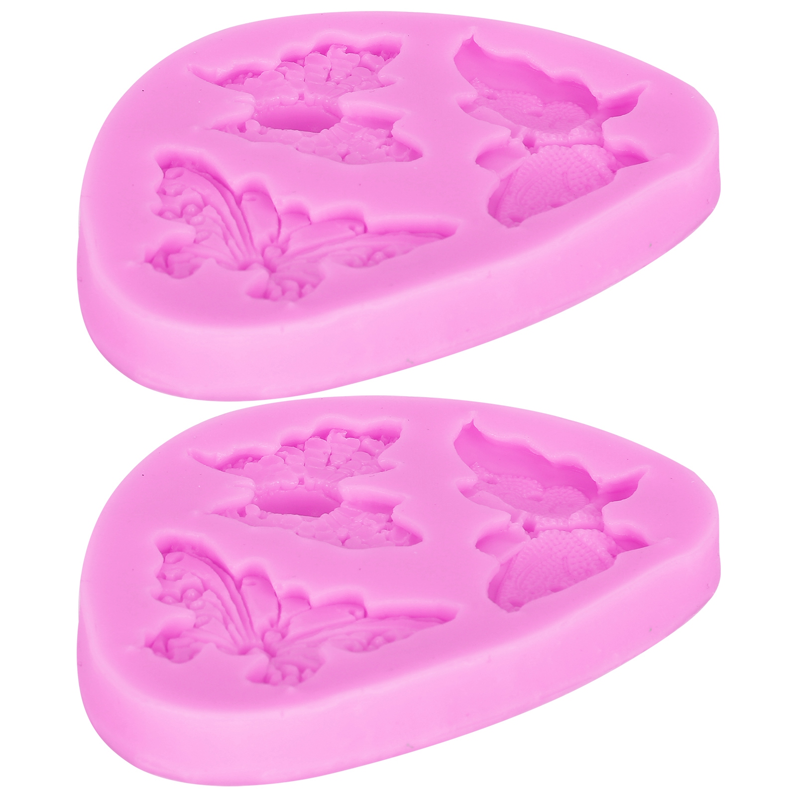 Set Mit 2 Rosa Silikon-kuchenformen Für Lebensmittel, Buttertörtchen, Handgemachte Seifen, Aromatherapie-sandwiches