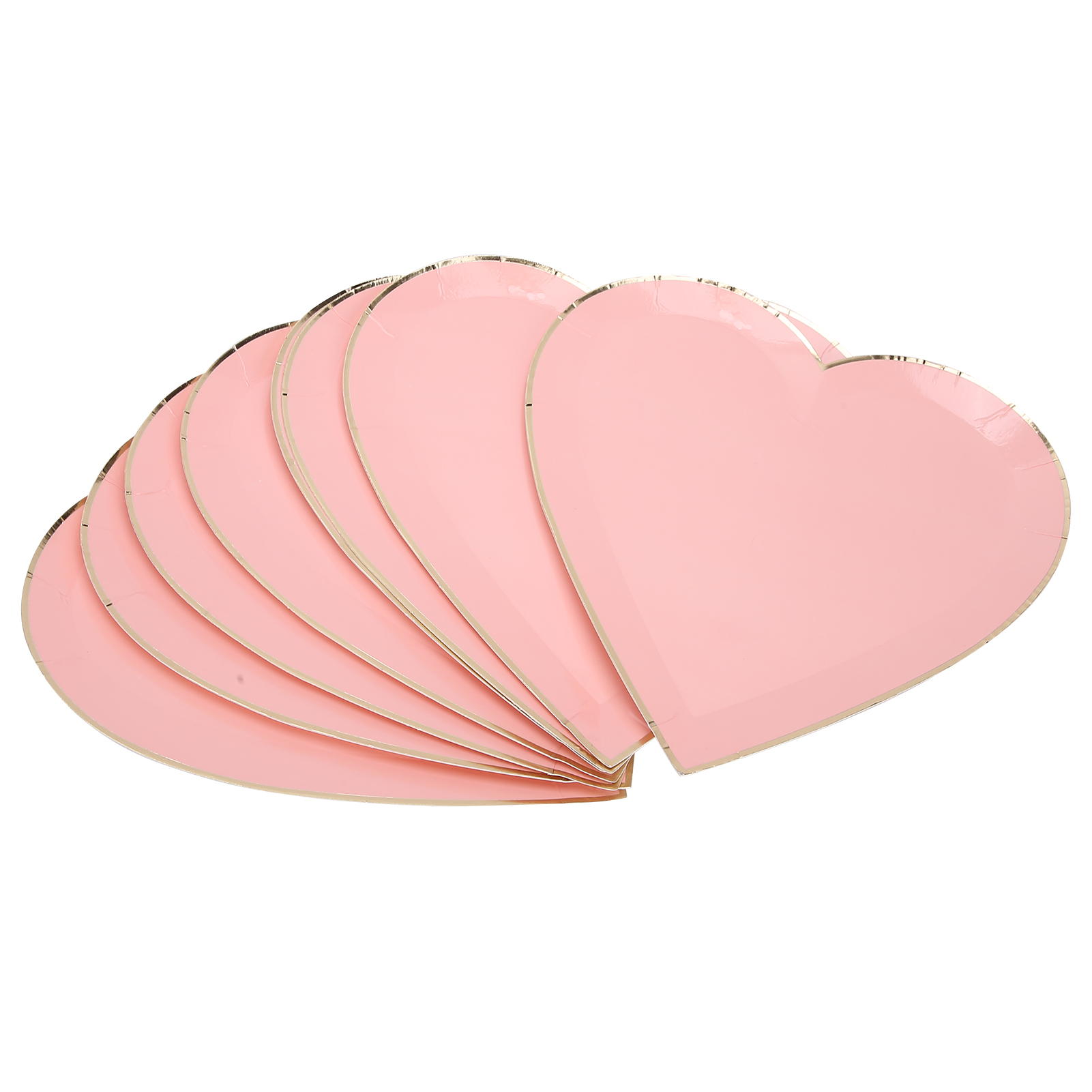 Set Mit 8 Rosa Papptellern Für Muttertag, Valentinstag, Hochzeiten Und Andere Feierlichkeiten.