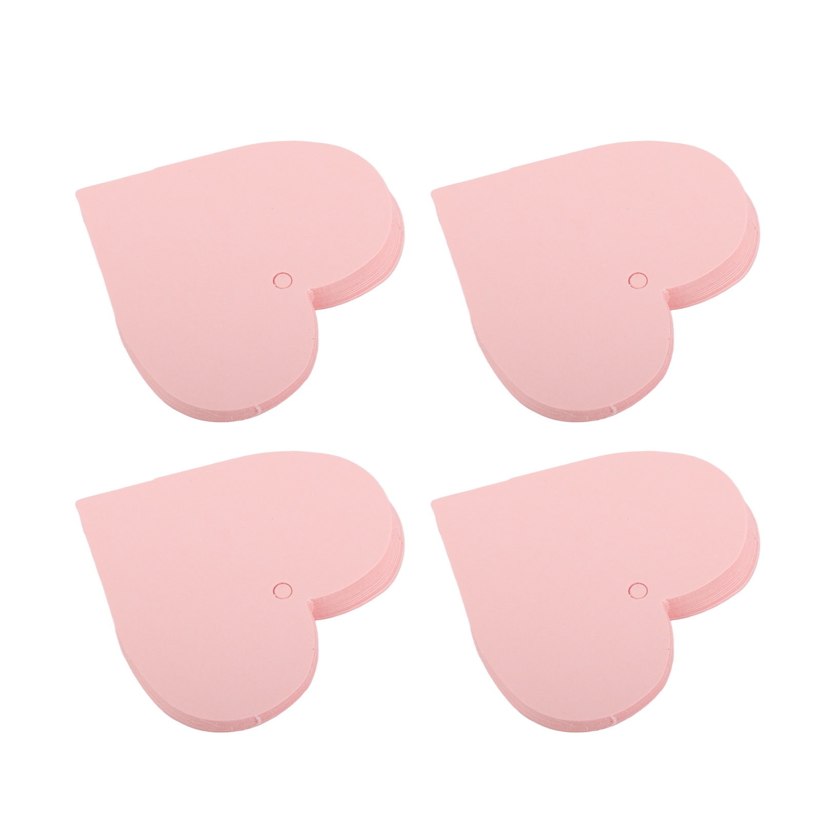 4 Herzförmige Geschenkanhänger Für Taschen, Rosa, Für Geburtstage, Hochzeiten Oder Bastelarbeiten.