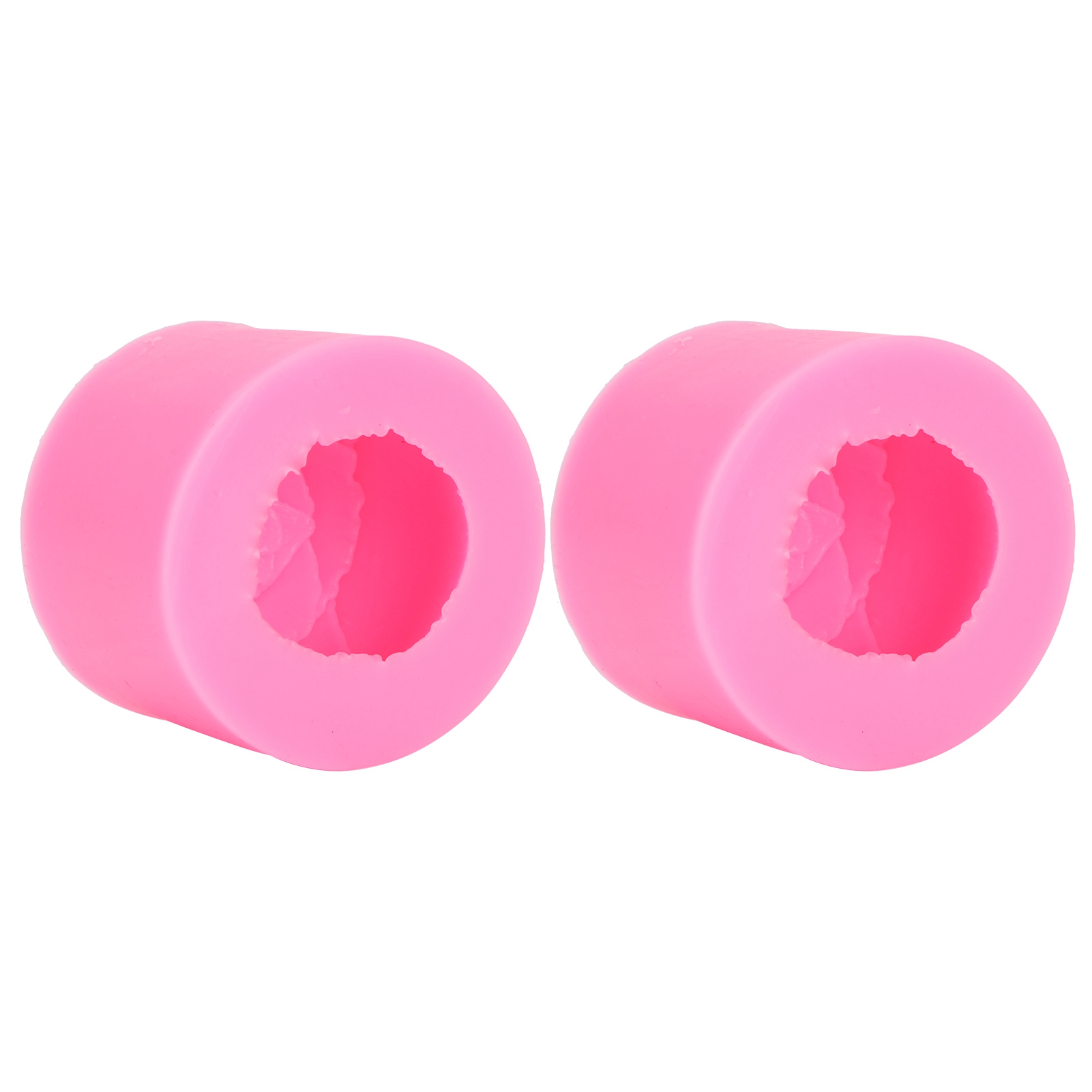 Set Mit 2 Silikon-blumenformen Zum Dekorieren Von Kerzen, Seifen Und Kuchen (rosa)