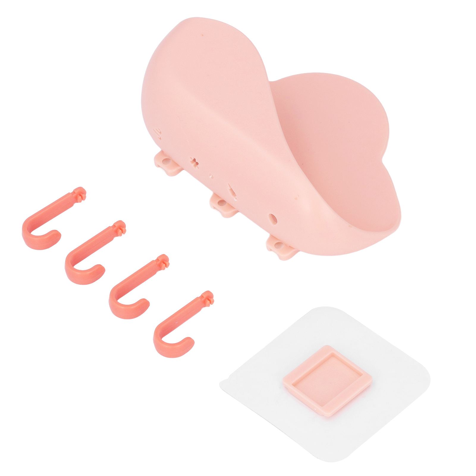 Multifunktionaler Wandhaken Mit Starkem Klebstoff, Keine Nägel Erforderlich, Ideal Für Badezimmer, Küche Und Schlafzimmer (rosa).