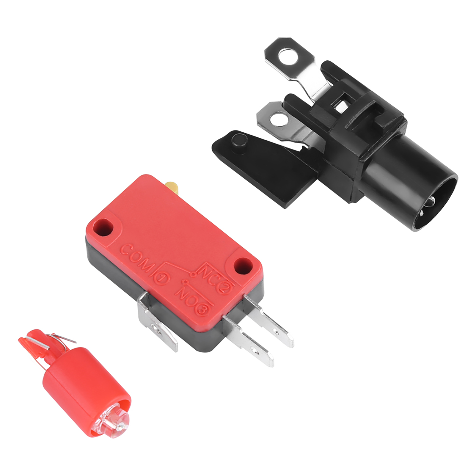 100 Mm Massiver Arcade-knopf Mit Led-konvexität, Konsolenersatz (rot)