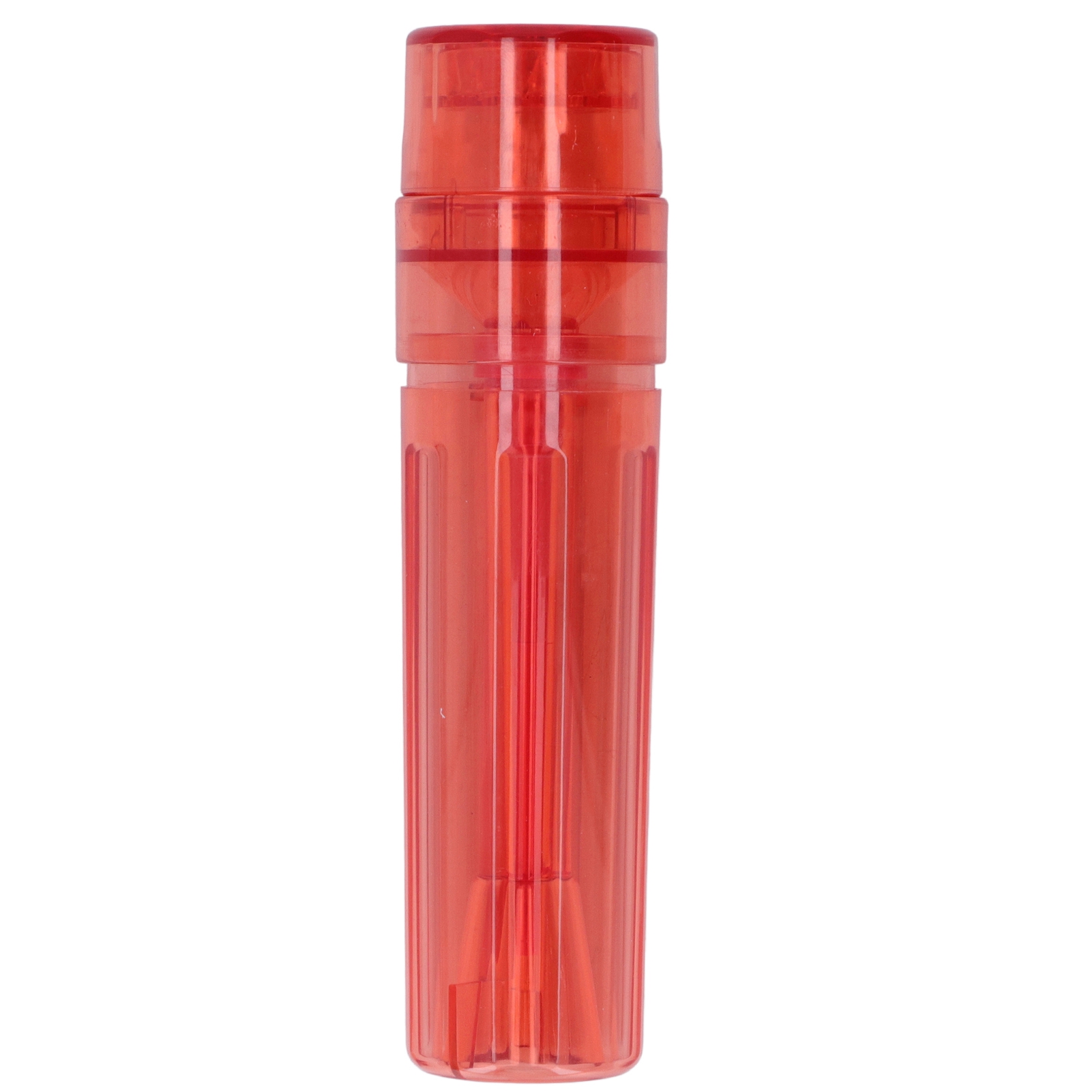 Tragbare, Waschbare, Transparente Kräutermühle Mit Abnehmbarem Kegel Und Transparentem Ladegerät, Rot.