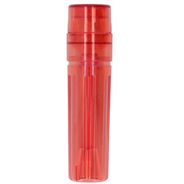 Tragbare, Waschbare, Transparente Kräutermühle Mit Abnehmbarem Kegel Und Transparentem Ladegerät, Rot.