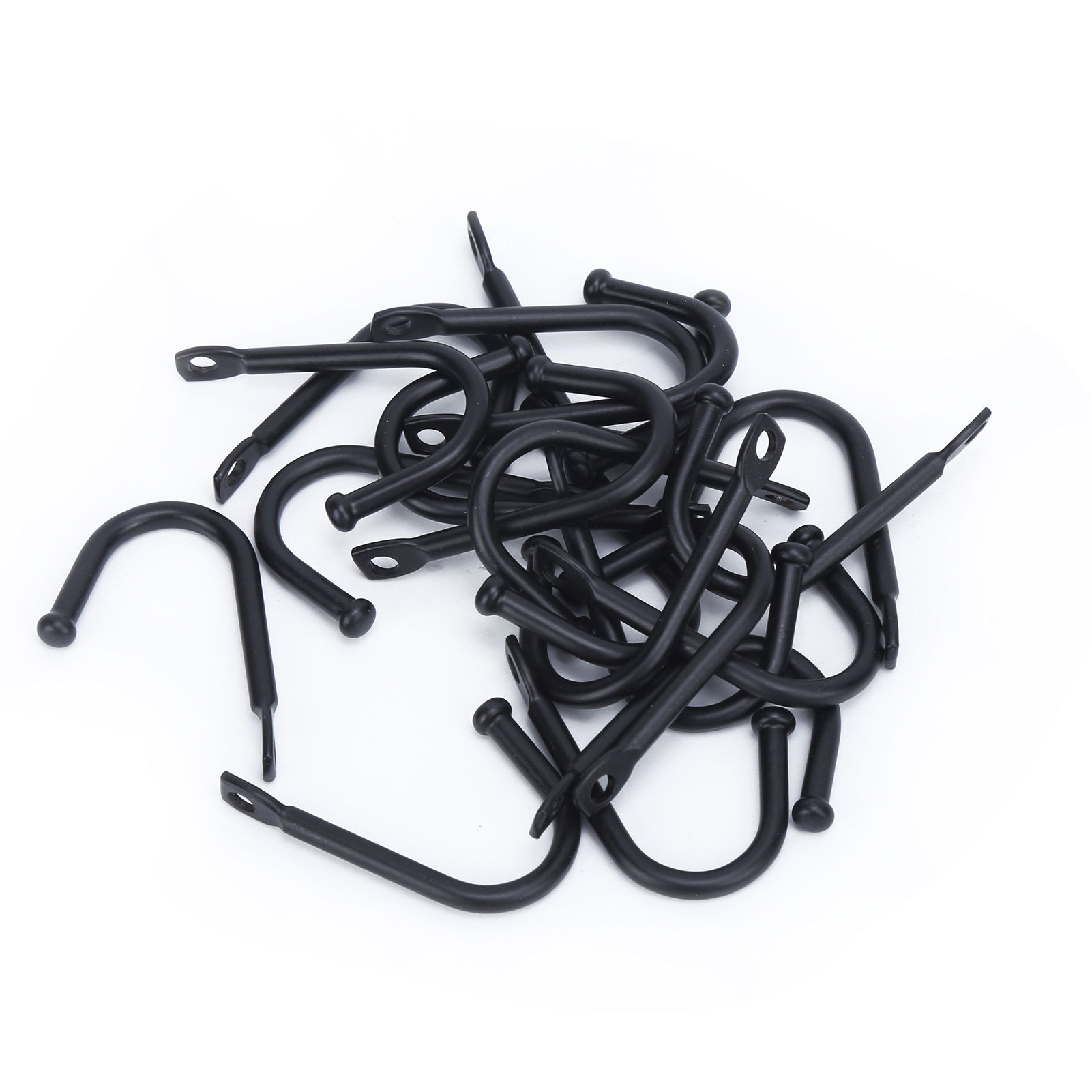 Set Mit 20 Schwarzen Wandhaken Mit Einem Loch, Kleine Haken Zum Aufhängen Von Halsketten, Mänteln, Gürteln, Handtaschen, Schlüsseln, Tassen, Handtüchern