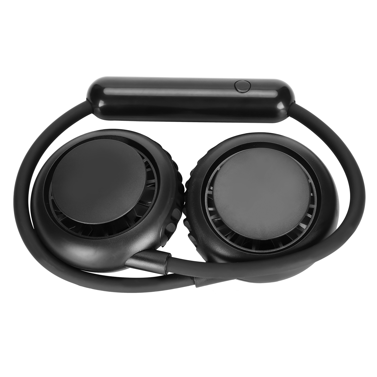 Tragbarer Mini-usb-nackenventilator, Stylischer Ventilator Für Outdoor-sportarten, Schwarz
