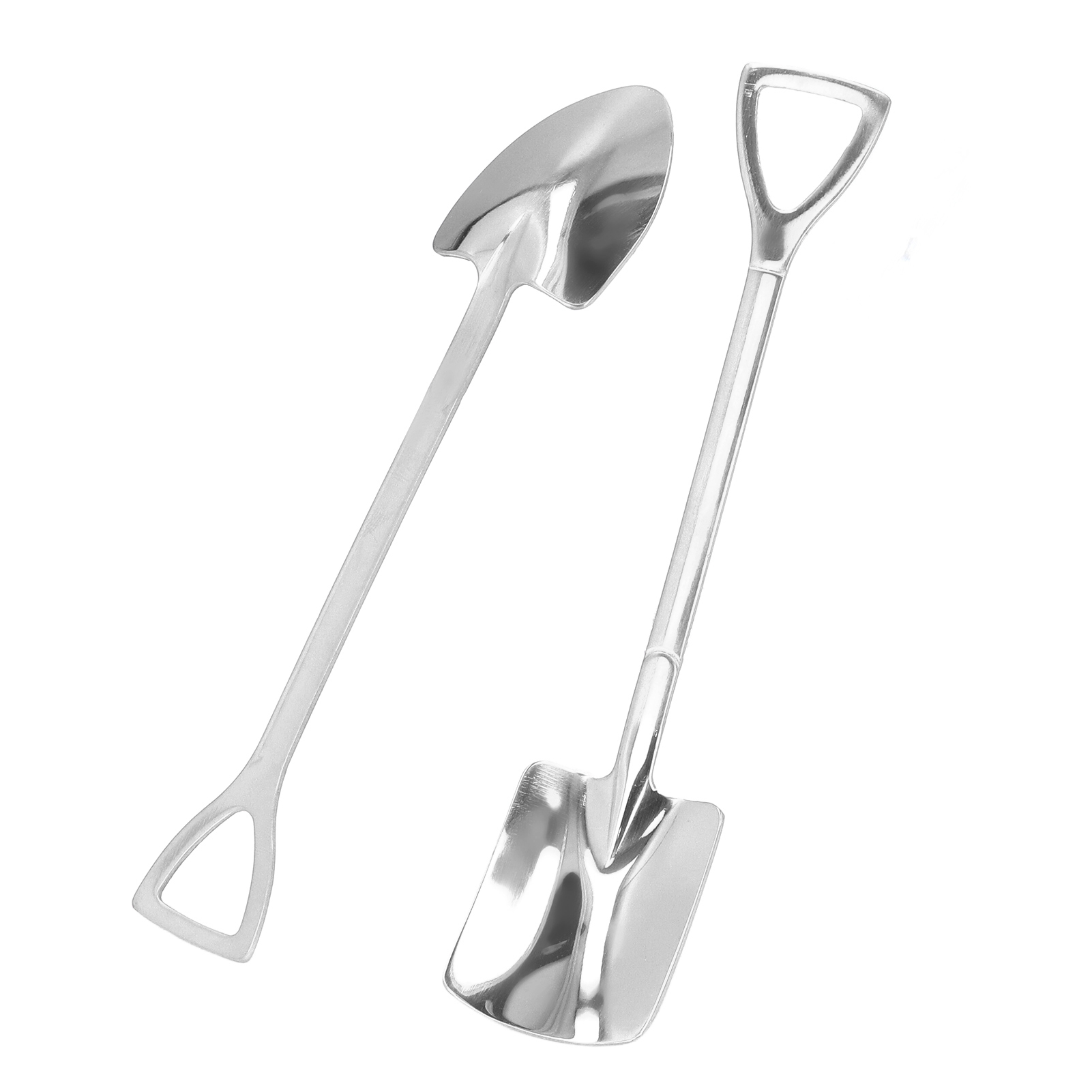 Set Aus 2 Robusten Und Langlebigen Dessertlöffeln Aus Edelstahl Mit Polierter Oberfläche Und Ergonomischem Design, Ideal Für Desserts. Farbe: Silber.
