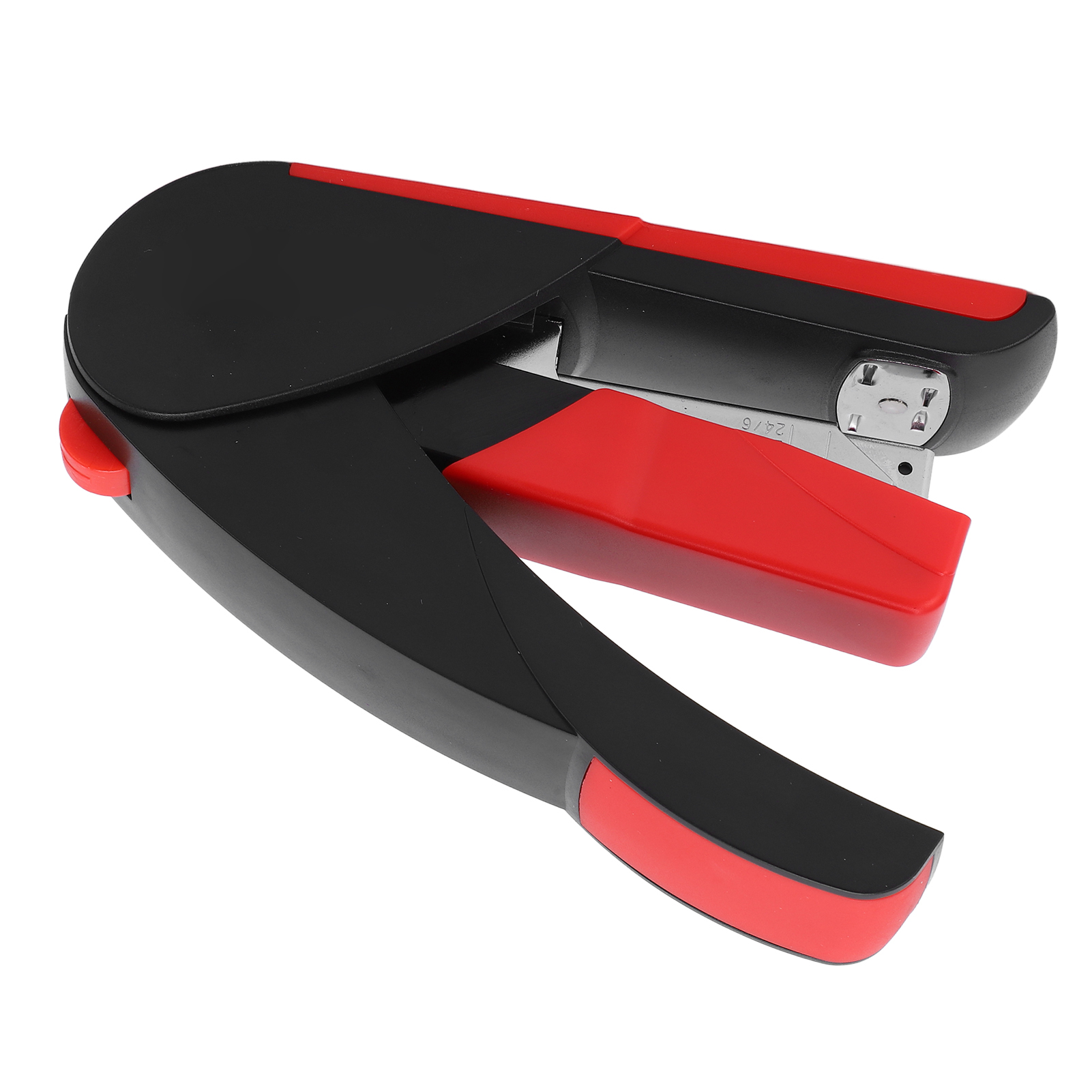 Tragbarer Großhefter Für 20 Blatt, 100 Nadeln, Mit Ergonomischem Griff Fürs Büro, Modell 5652 Schwarz (rot).
