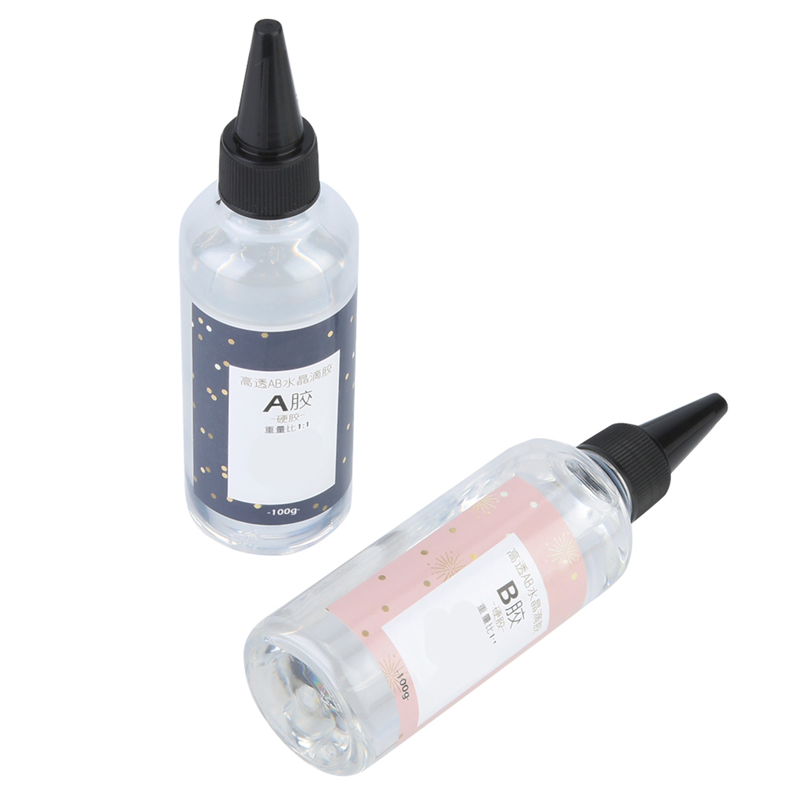 Hochdichter, Klarer Ab-kristallkleber, Tropfkleber, Bastel-epoxidharz (200 G / 7,1 Oz, Mischungsverhältnis 1:1)