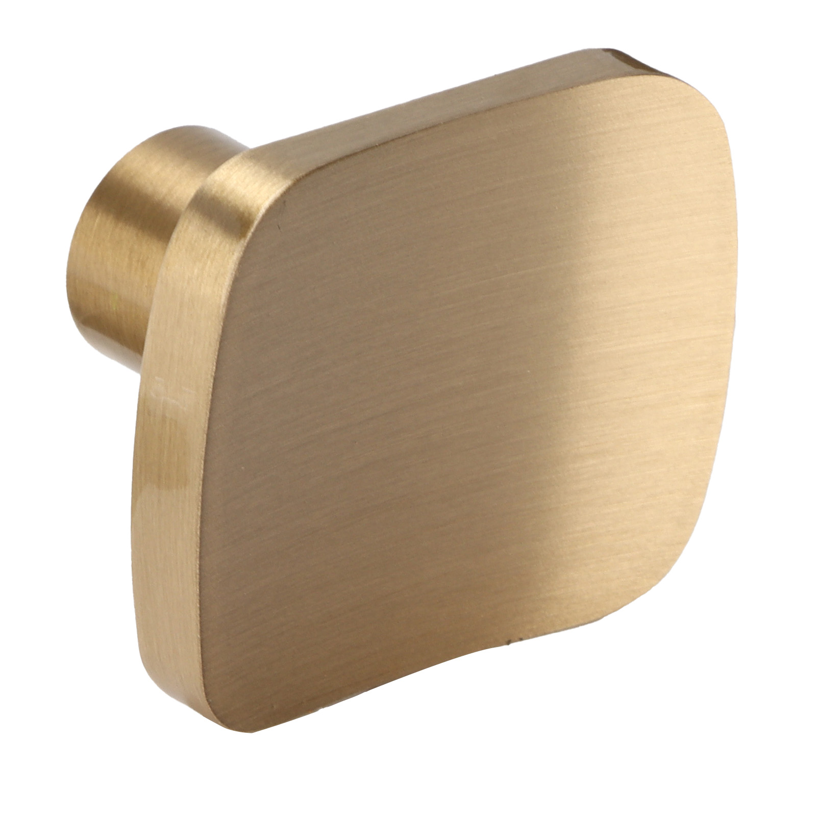 Nordischer Möbelknopf Aus Messing, Schubladen-/schrank-/kleiderschranktürgriff, Goldfarben, Quadratisch, Mit Einem Loch