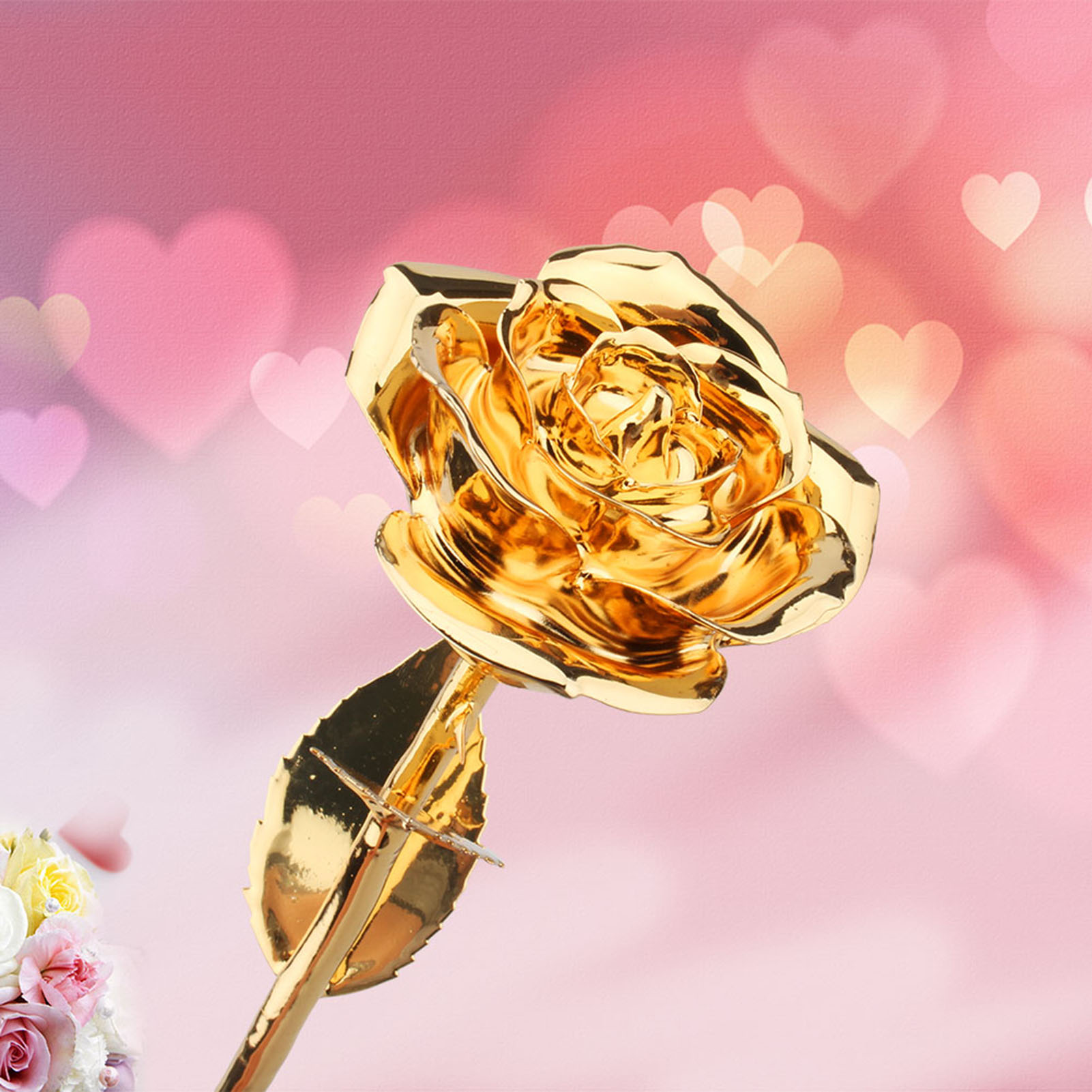 Hochwertige Goldene Rose, Langstielig, Echte Rose, In Gold Getaucht, Ideales Geschenk Zum Muttertag, Geburtstag Oder Jedem Anderen Besonderen Anlass.