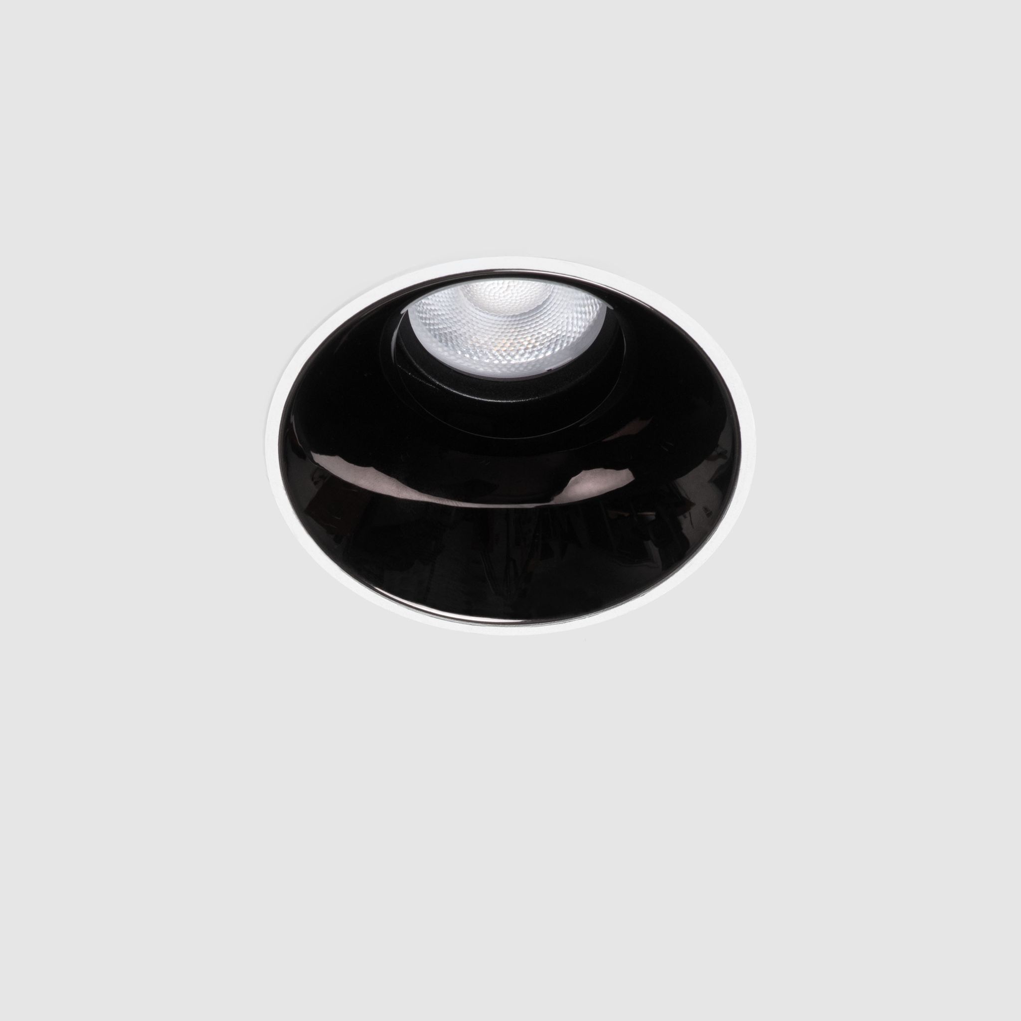 Led Downlight Rund Loop Schnitt Ø 75mm 2700k - 3200k - 4000k Standard Schwarz 15 W Integriert