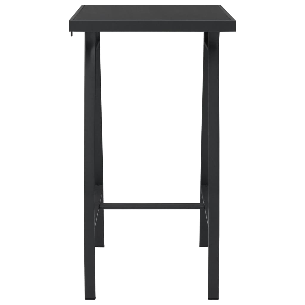 Maison Exclusive - Garten-bartisch Schwarz 60×60×110 Cm Hartglas