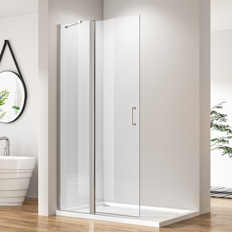 75 X 185 Cm Walk In Dusche Duschwände Walk In Duschwand Pendeltür Drehtür Duschabtrennung Duschtrennwand Glaswand, 6mm Nano Esg-sicherheitsglas