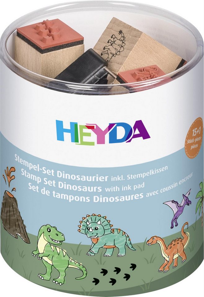 Set Mit 15 Stempeln Und Dinosaurier-kissen