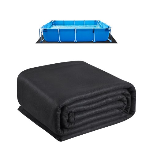 Poolunterlage, 4,8x9,7 M, Für Oberirdische Schwimmbecken, Extra Dicke Bodenplane, Verhindert Einstiche, Poolmatte Aus Geotextilmaterial, Verlängert Die Lebensdauer Der Folie, Bodenschutzplane