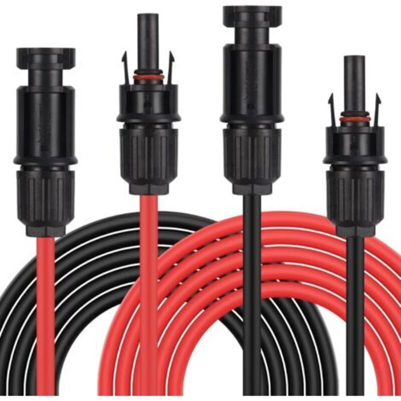 Câble De Rallonge Pour Panneau Solaire 5m 12 Awg, Câble De Rallonge Solaire 2.5mm², Câble Photovoltaïque, Avec Connecteur Mâle Et Femelle