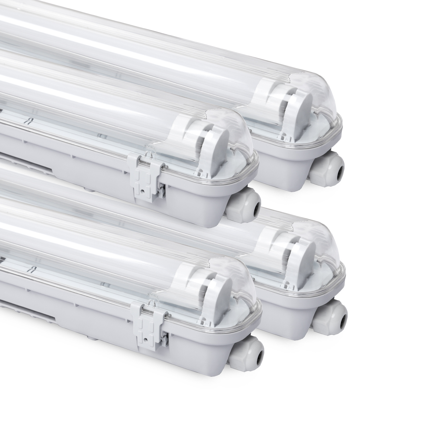 Jiubiaz Led Feuchtraumleuchte 4er Set Ip65 - T8/g13 Wannenleuchte 150 Cm - 24w Pro Stück - 6500k Kaltweiß - 2400 Lm