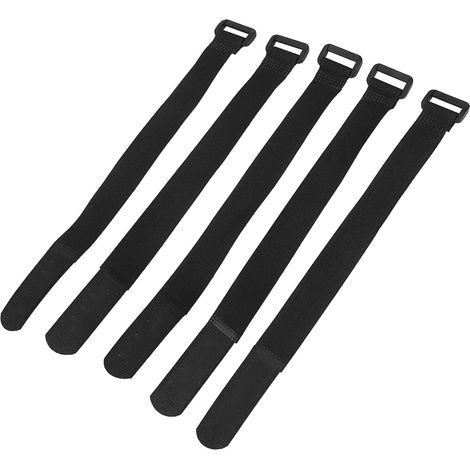 5-teiliges Fahrradgurt-set, Fahrradkabelbinder, Fahrradpumpe, Verstellbarer Nylon-fahrradgurt, Lenkerriemen (schwarz)