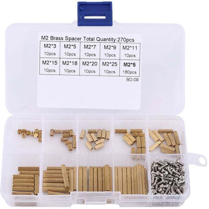 Messing-unterlegscheiben Und Schrauben-set – 270-teilig – M2-gewinde – Messing – Gelb