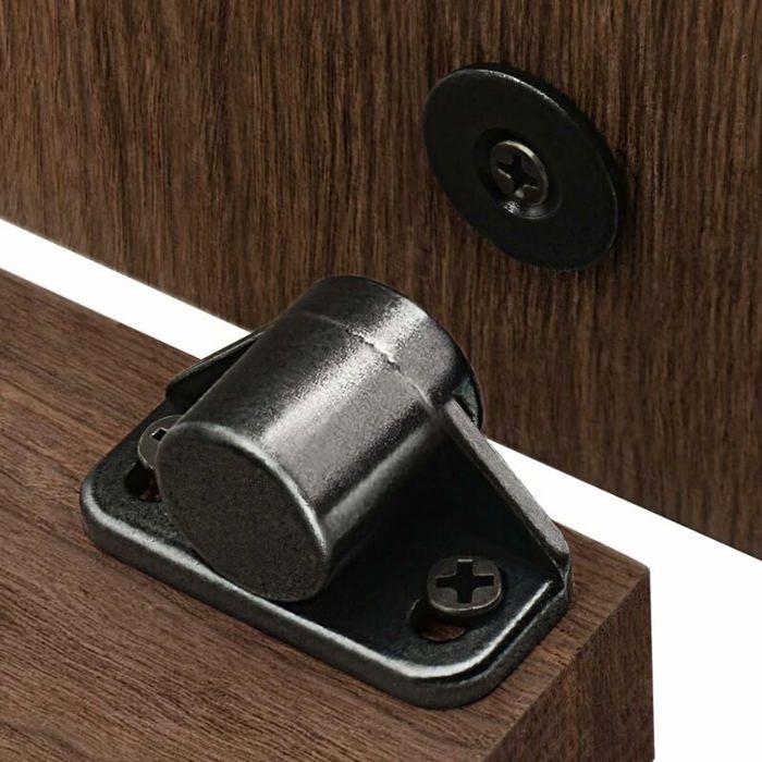 Schranktürmagnete, 4-teiliges Schwarzes Schranktürmagnet-set, Mit Schrauben, Magnetischer Verschluss Aus Zinklegierung.