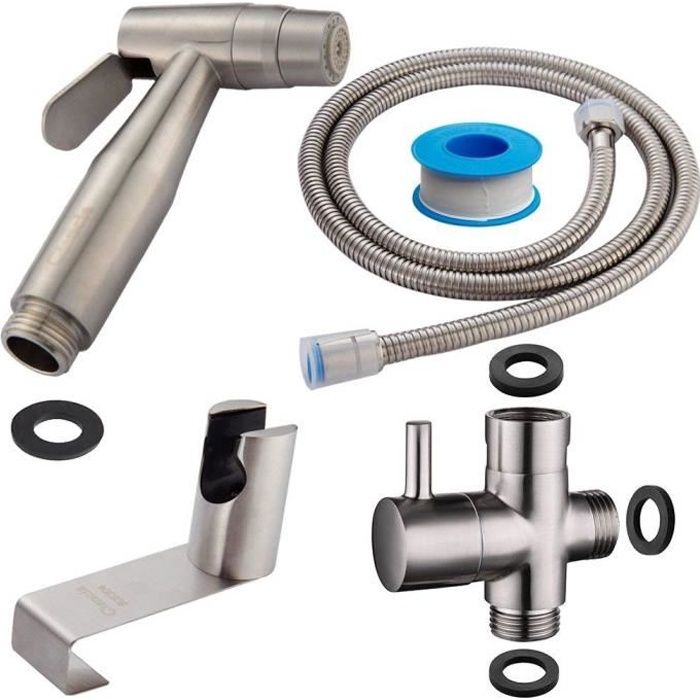 Bib Bath - Tecmolog - Edelstahl - Gebürstetes Nickel - Wandmontage - Wc Bib Bath