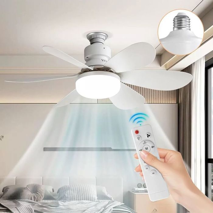 52 Cm Deckenventilator Mit Led-beleuchtung Und Fernbedienung, 30 W, Farbtemperatur 3000-6500 K, Drei Windgeschwindigkeiten.