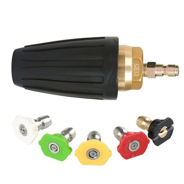 035 Rotationsturbinendüse Für 3000 Psi (207 Bar) 1,8 Gpm Hochdruckreiniger – 5er-pack + 6,35 Mm Anschluss