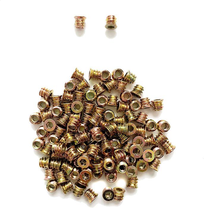 200 M6 X 10 Mm Innensechskantschrauben/-muttern, Geeignet Für Holzbearbeitung, Möbelbeine Und Sicherungsmuttern.