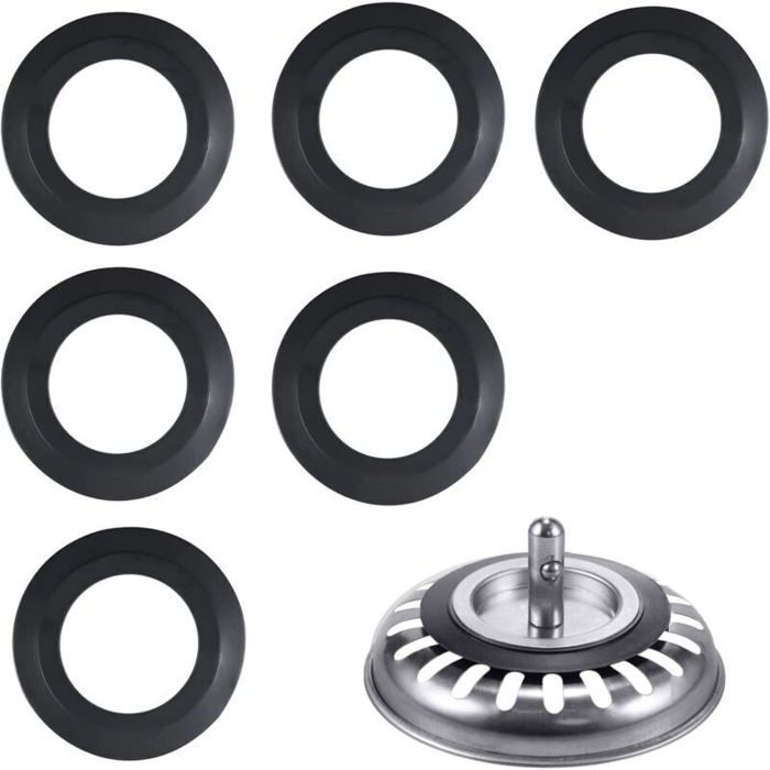 6 Elastomer-ablaufstopfen Und Dichtungen Für Spülbecken 54/32 Mm, Filterkörbe Für Badewanne Und Waschbecken, Abflussdichtungen
