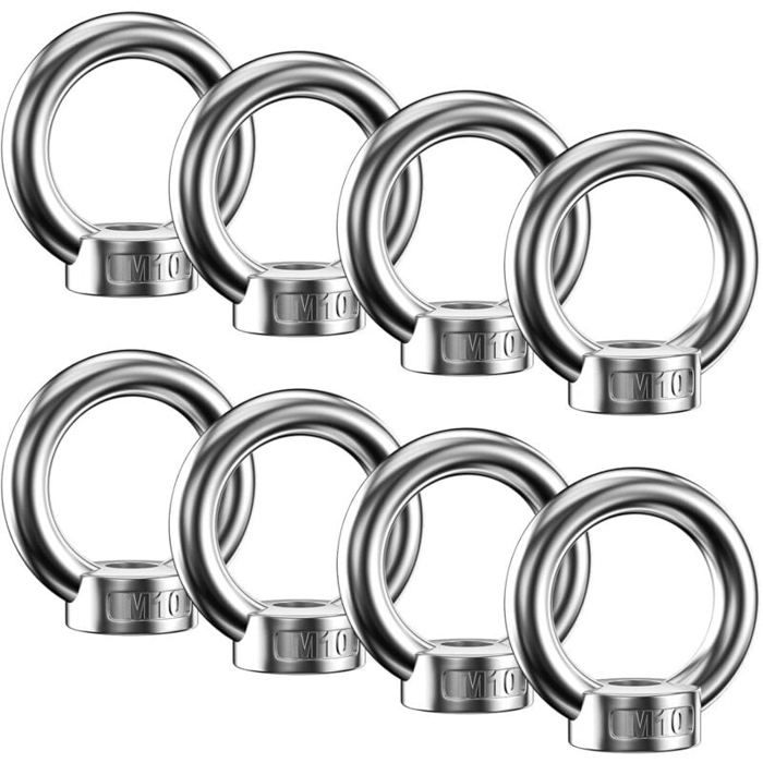 8 Edelstahl-m10-ringmuttern, Hebeösen Für Seilhebezubehör