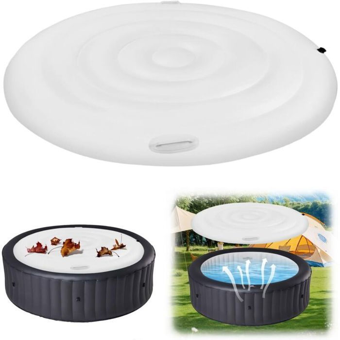 138 Cm Große Pvc-whirlpoolabdeckung, Geeignet Für Aufblasbare Whirlpools Mit Griffen, Mit Vollständiger Abdeckung, Isolierung, Regen- Und Schneeschutz Und Runder Form.