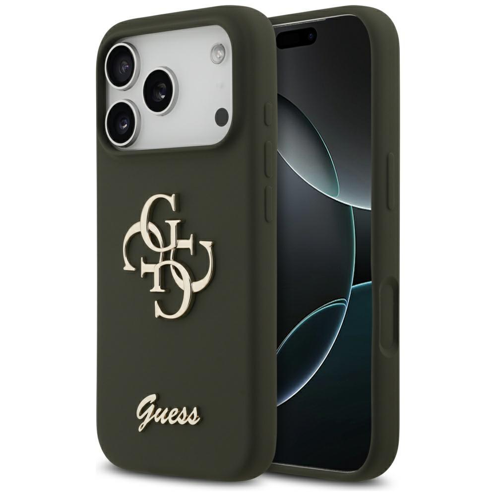 Guess Silikonhülle Mit Großem 4g-schriftzug Für Iphone 17 Pro Max, Khaki
