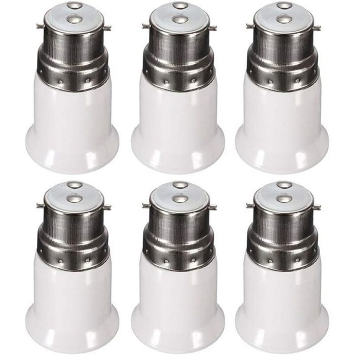 B22 Auf E27 230v Adapter, Bajonettverschluss, 6er-pack