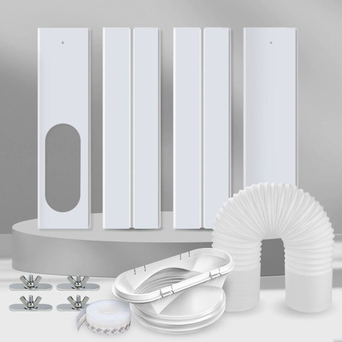 Tragbares Klimaanlagen-fensterlüftungsset, Schlauchdurchmesser 13/15 Cm, Verstellbare Länge 43-140 Cm, Universalgelenk.